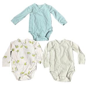 Amazon Essentials Unisex Babies' Cotton Long-Sleeve Side Snap Bodysuit Pack of 3